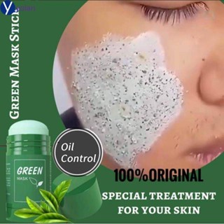 2 pçs máscara de chá verde máscara sólida máscara de limpeza lama limpeza profunda acne cravo removedor hidratante controle de óleo yolan