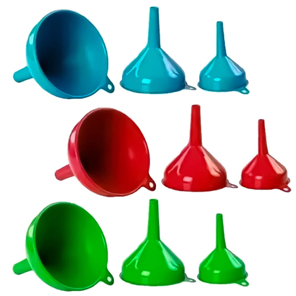 Kit Jogo De Funil Com 3 Peças Em Plástico Cores Sortidas 6,5Cm - 8Cm - 9,5Cm