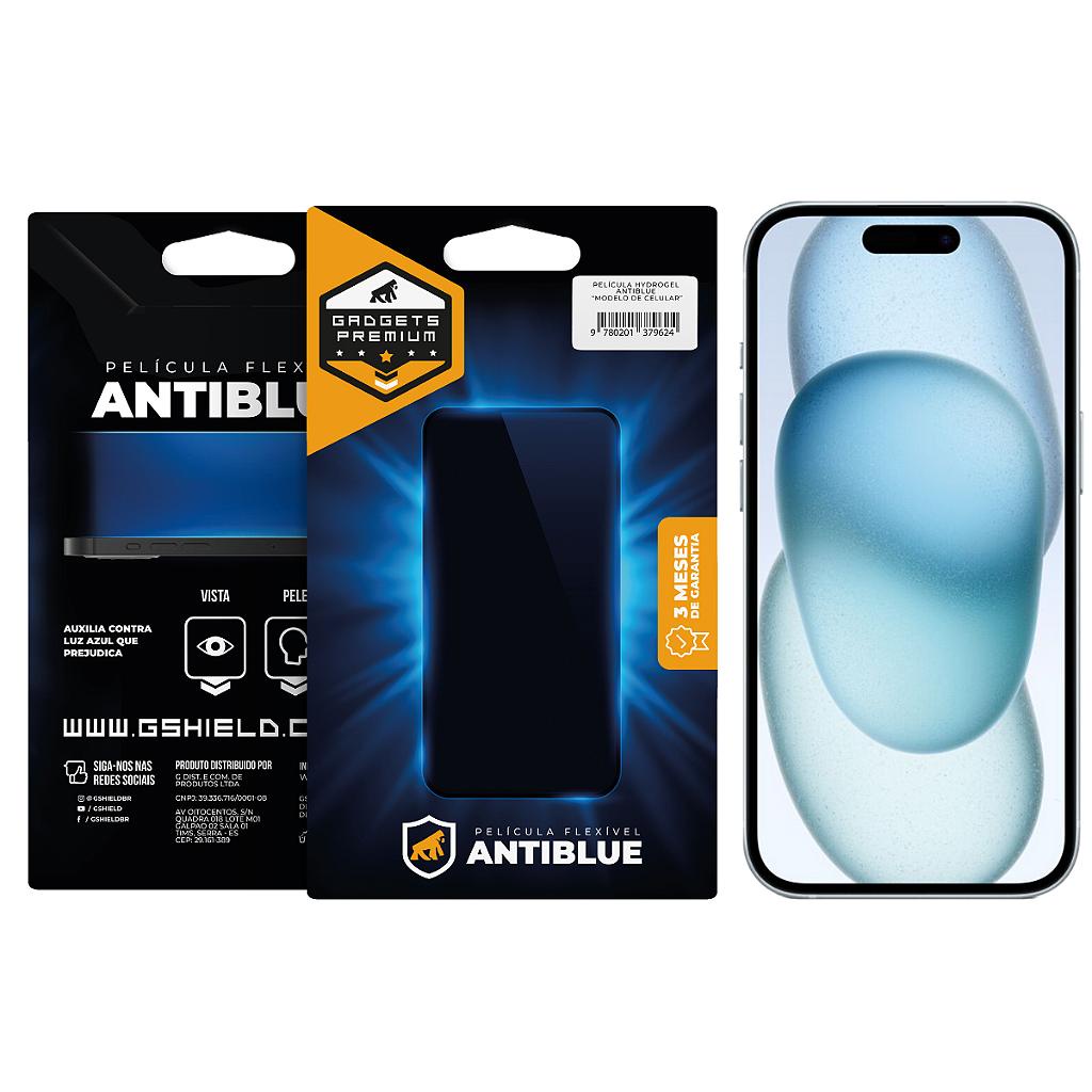 Película Protetora Anti Luz Azul para iPhone 15 - AntiBlue - Gshield