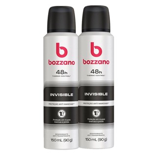 Kit 2 Desodorante Bozzano Invisible Aerosol Antitranspirante 48h com 150ml
