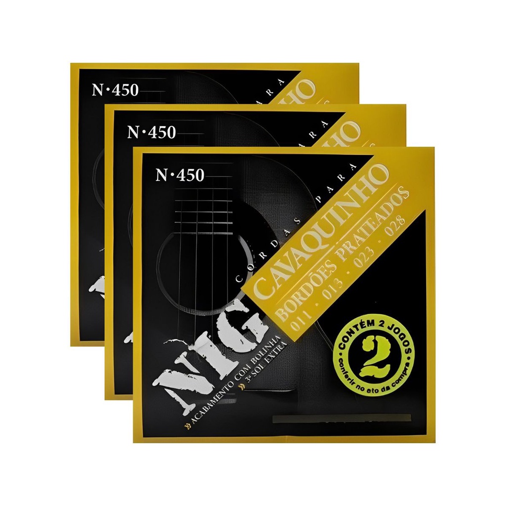Encordoamento Cavaquinho Cavaco Nig N450 011 Kit 6 jogos PR2N450L