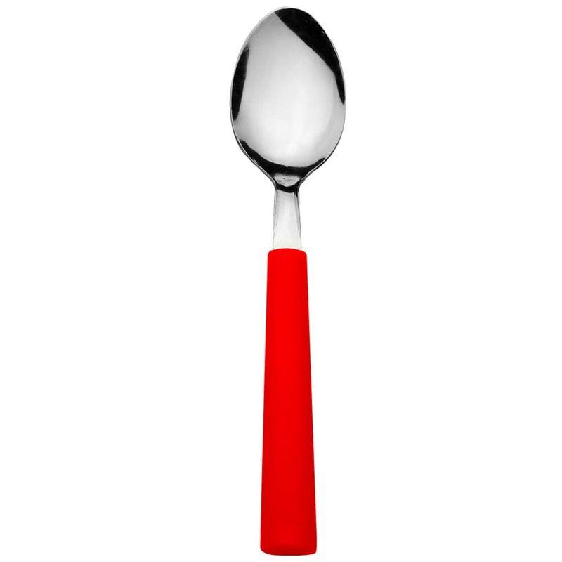 Jogo De 6 Colheres De Mesa Vermelho Intenso em Oferta na Shopee