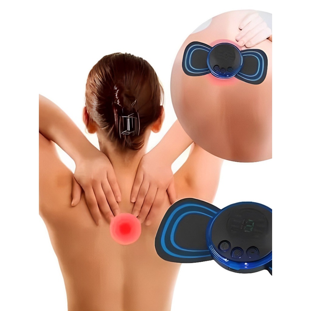 Mini Massageador Elétrico Portátil Cervical EMS Alivia Dores Corpo Pescoço.