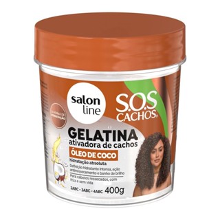Gelatina Ativadora Coco Hidrata Sos Cachos Salon Line 400g