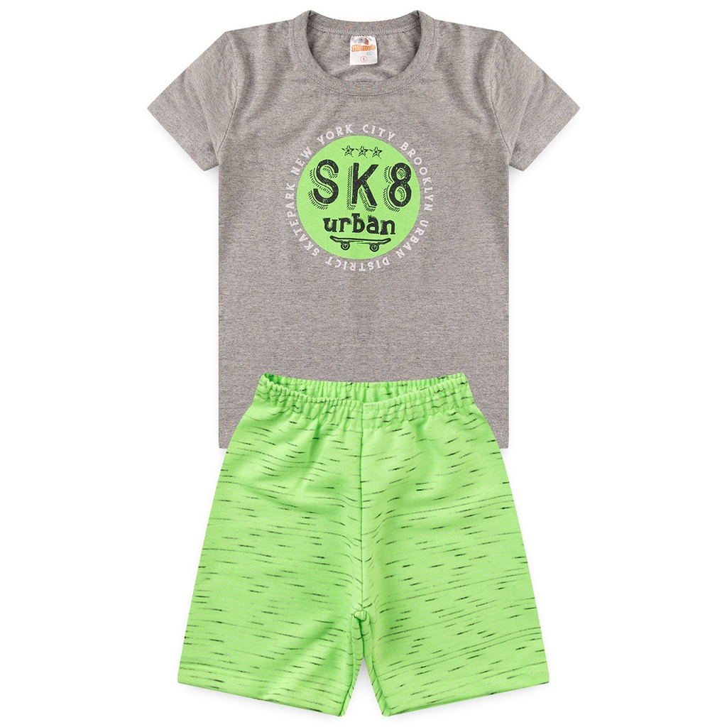 Conjunto Infantil Masculino Silk Sk8 Urban Tam 1 ao 14 anos