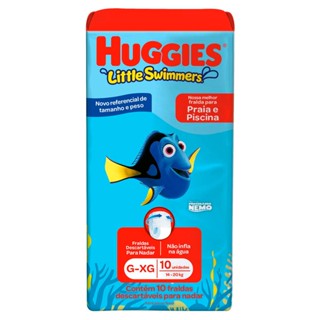 Fralda Huggies Little Swimmers Tamanho G/XG Pacote com 10 Fraldas Descartáveis