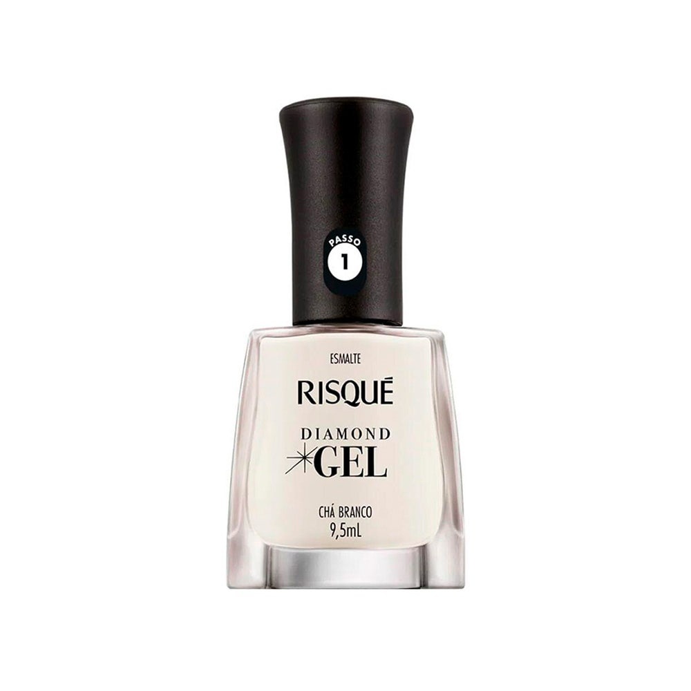 Esmalte Risqué Diamond Gel Chá Branco em Oferta na Shopee
