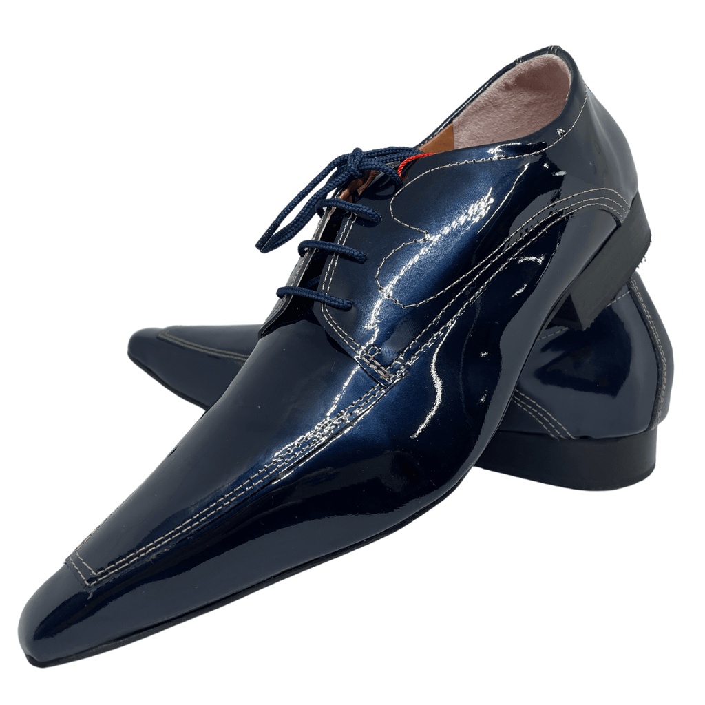 Sapato Masculino Italiano em Couro Social Executivo Azul 663