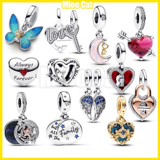 Novo Tema De Amor Em Forma De Coração Contas Temáticas Emaranhado S925 Silver Plated DIY Charm