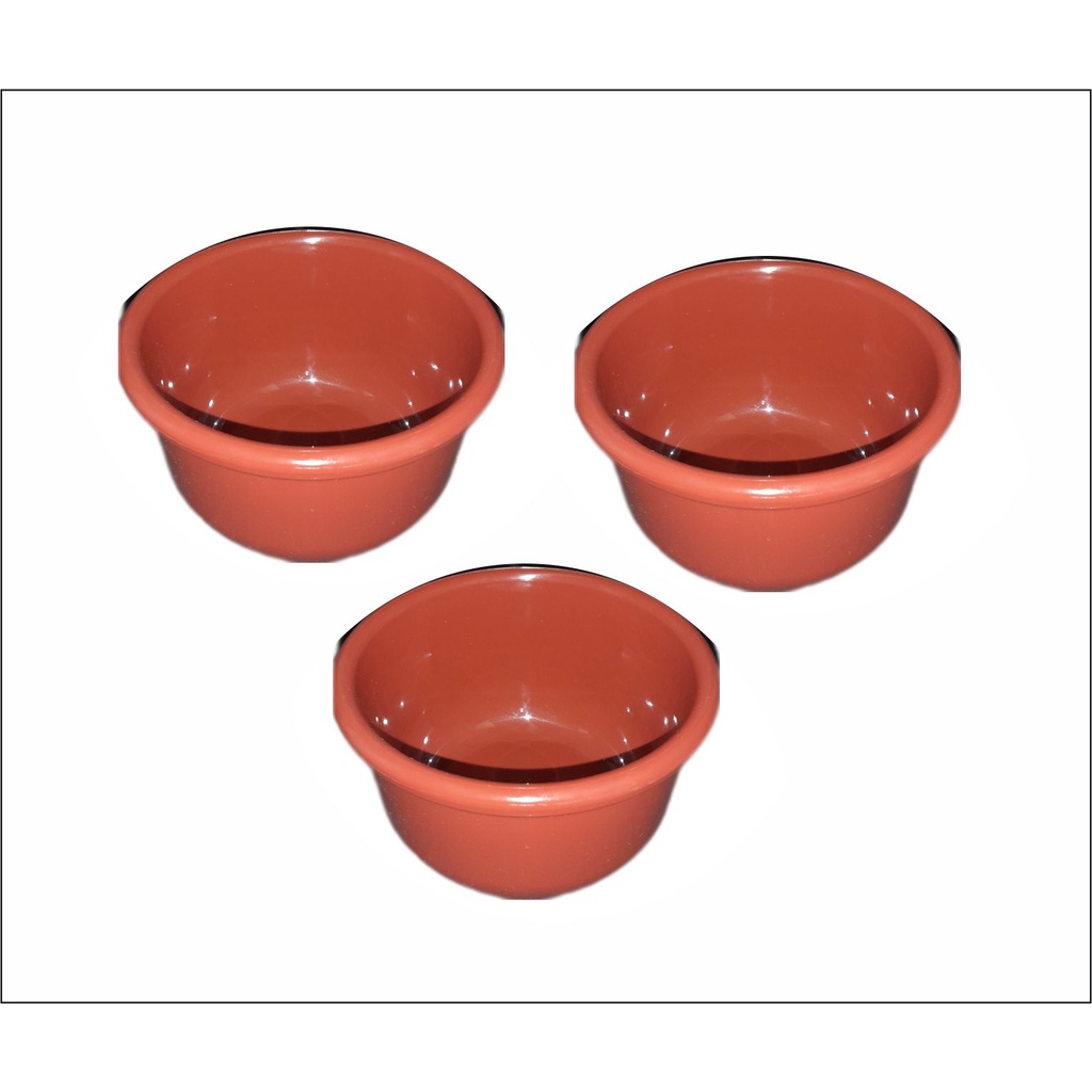 Pote Forma Cuba Cor de Barro Feijoada Redonda Plást 750ml 03