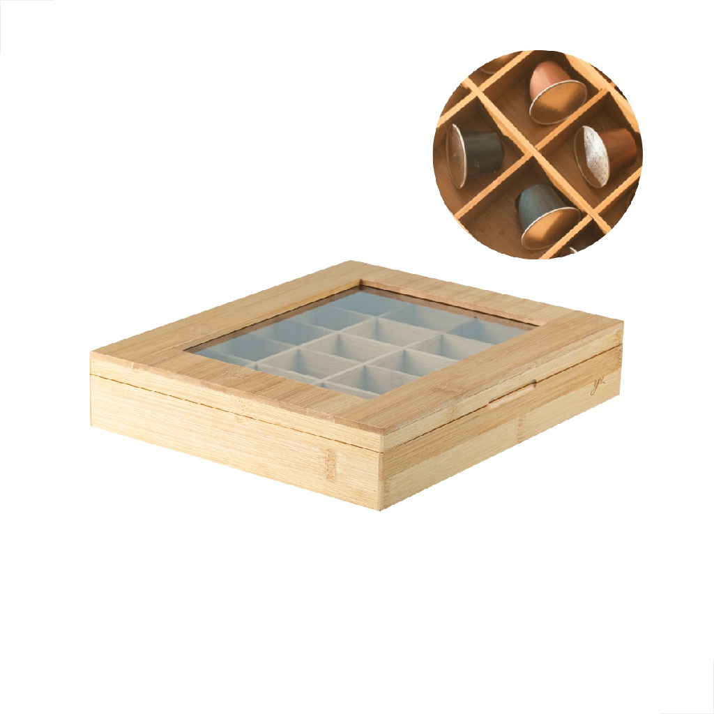 Porta Capsula de Café 24 Divisórias Cantinho do Café Cozinha e Escritório Suporte Bandeja