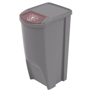 Lixeira Empilhável Seletiva 45 L Orgânico Cinza Plasútil em Oferta na Shopee