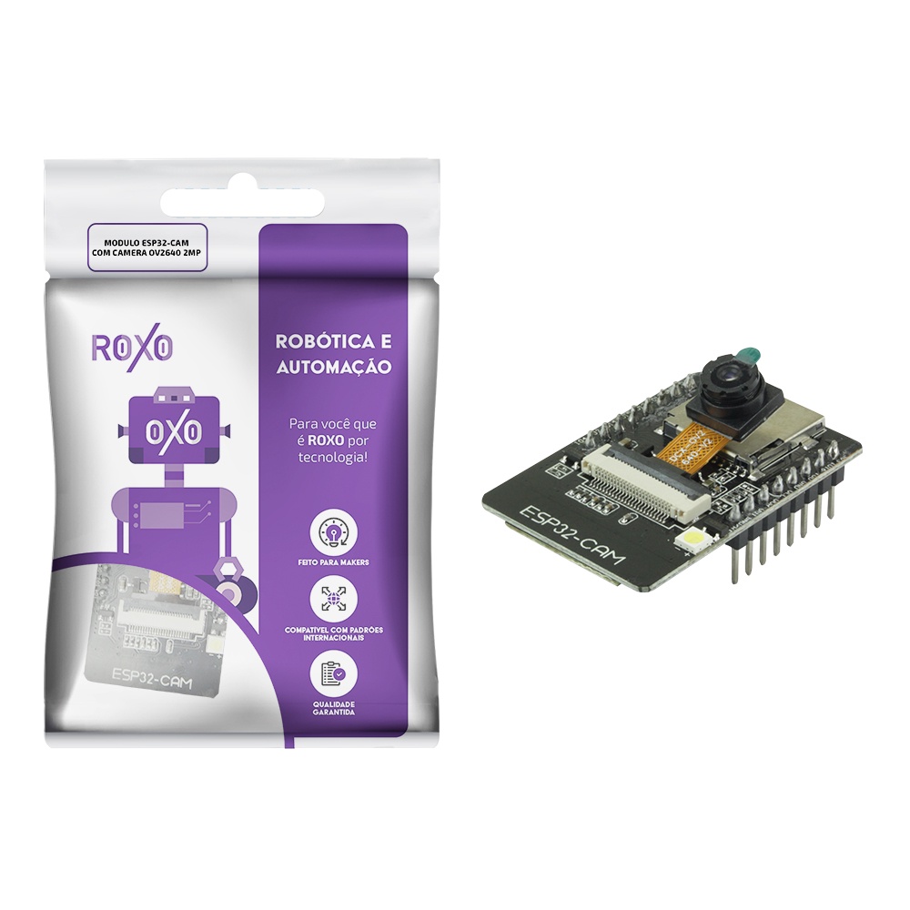 Módulo ESP32-CAM Com Câmera OV2640 2MP - RoXo