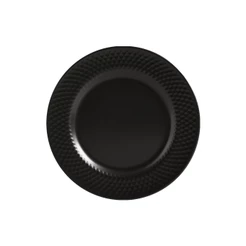 Conjunto com 6 Pratos de Sobremesa Black Acetinado Ø21cm Cerâmica Alleanza