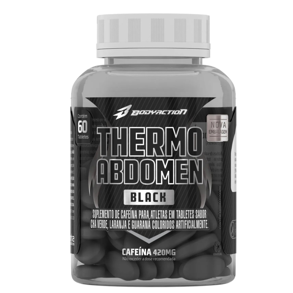 Thermo Abdomen Black 60 Comprimidos Bodyaction em Oferta na Shopee