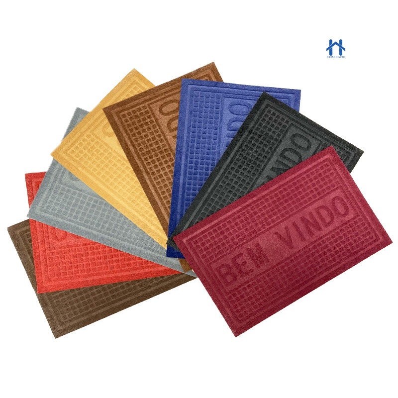 Tapete Capacho Bem Vindo Emborrachado Antiderrapante para Porta HH UTILIDADES