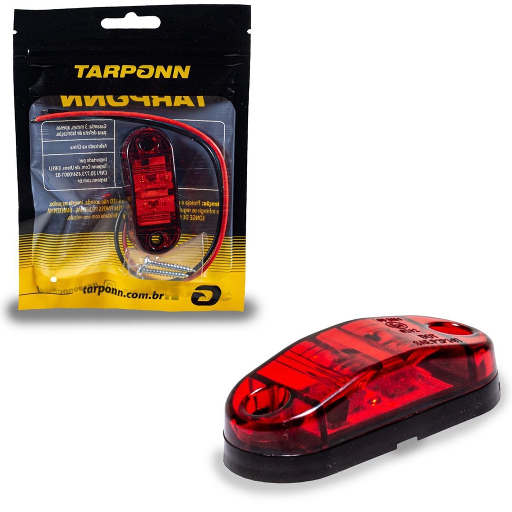 Sinalizador Lanterna Delimitadora 2 leds 12V 24V Vermelha em Oferta na Shopee