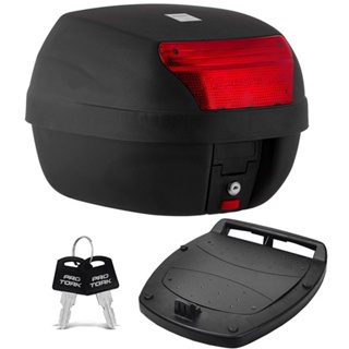 Bauleto Moto Traseiro 28L Smart Box 2 Lente Vermelho BP-03 Pro tork Baú Moto Motoboy Motofrete em Oferta na Shopee