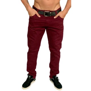 Calça Sarja e Brim Masculina Preta e Coloridas Slim