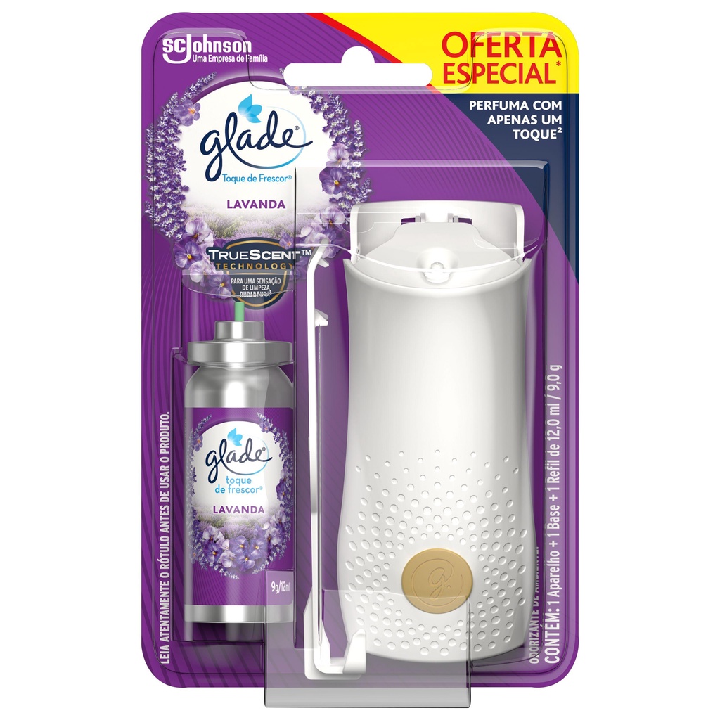 Odorizador de Ambiente Glade Toque de Frescor Aparelho + Refil Lavanda 12ml Oferta Especial - Home & Living
