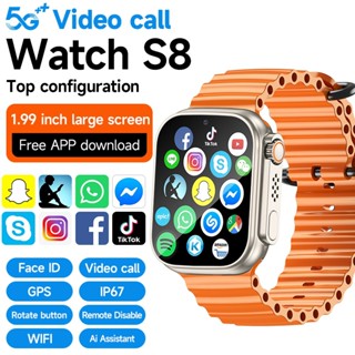 [4G SIM Card] Assista Ao S8 Ultra HD Screen Smartwatch Relógio Inteligente Para Meninos E Meninas GPS Face ID Cartão De Vídeo Smart Watch Google APP Pagamento Fácil Download WIFI play TIKTOK