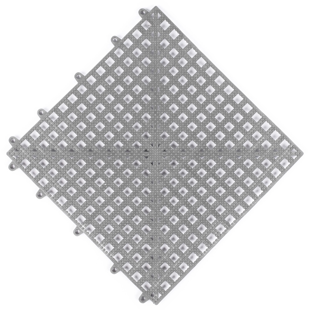 Kit 06 Unidades Piso Antiderrapante para Banheiro Pvc Cinza, Tapete para Banheiro, Piso de Borracha