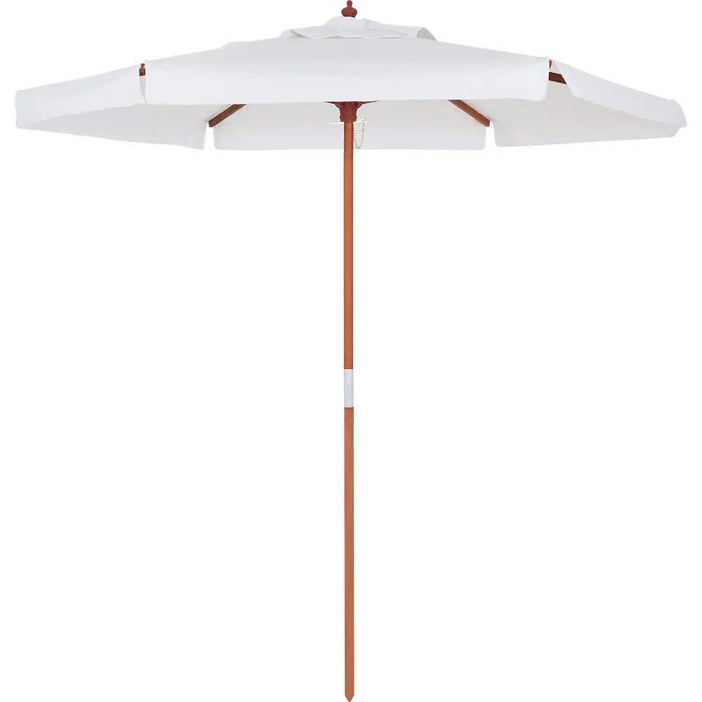 Ombrellone Central 2m Itapema em Madeira 20160 BEL Branco em Oferta na Shopee