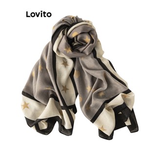 Lovito Lenços Casuais Simples De Estrela Para Mulheres LNA32167 (Multicolorido)