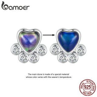 Bamoer 925 Silver Charm Color Mudado Por Temperatura Enmotionial Stone Bead for Diy Accessories SCC2582