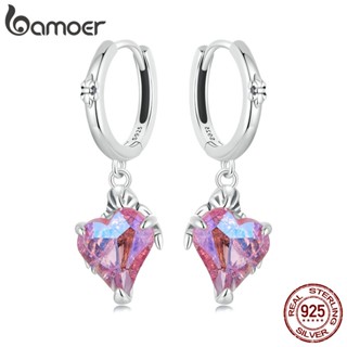 Brincos Bamoer 925 Sterling Sliver De Fita De Crânio Mãos Jóias De Gota Para Mulheres