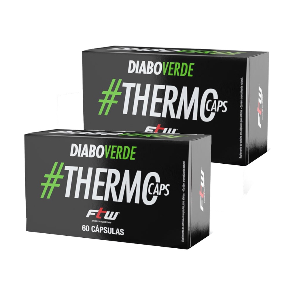 Kit 2x Diabo Verde Pré Treino Thermo Caps 60 cápsulas - FTW