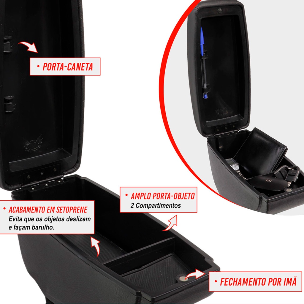 Detalhes do Apoio de Braço Encosto Fit E Wrv Ano 2015 Até 2021 Couro