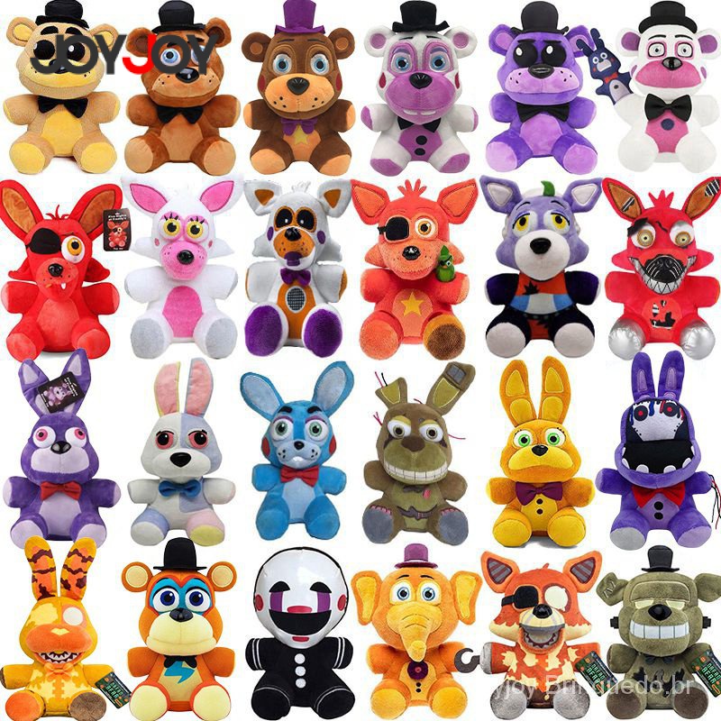 Brinquedo De PelúCia 18/25Cm FNAF Plush Toys Doll Game Five Nights At Freddy'S Chica Bonnie Foxy Stuffed Toys Kids Birth em Oferta na Shopee