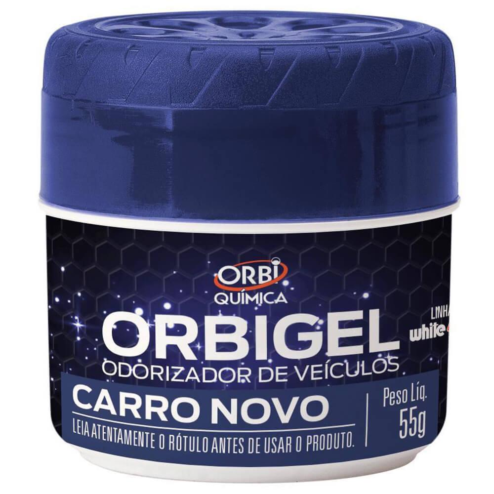 Aromatizante Orbigel Gel Carro Novo 55g Orbi Quimica em Oferta na Shopee