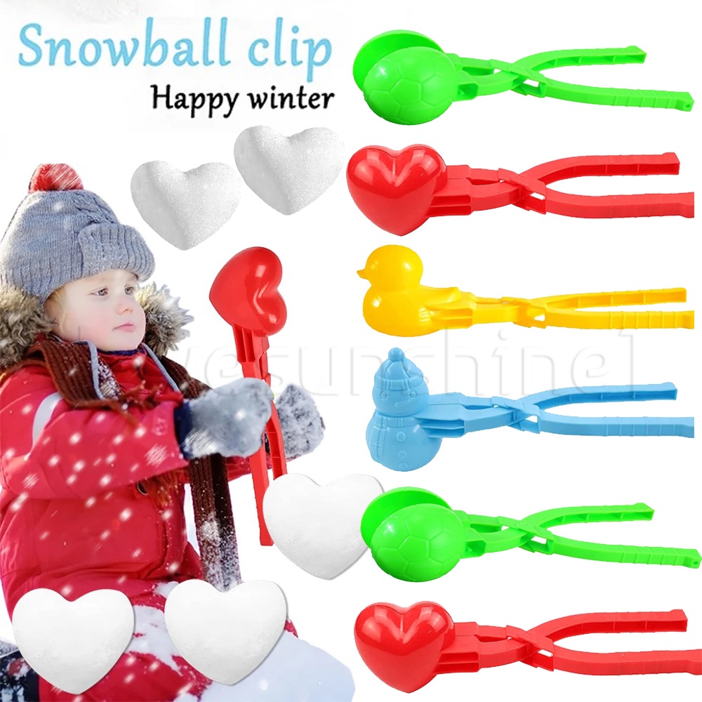 Brinquedos Infantis De Inverno Para O Exterior/Clip De Bola De Neve Com Alça/Coração/Pato/Molde Em Forma De Criativo Fabricante De Bolas