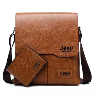 Bolsa de negócios masculina, Kit de 2 peças, carteira masculina + um ombro saco de negócios horizontal