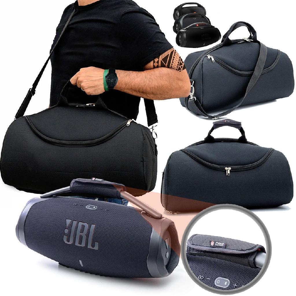 Kit Case Bolsa Capa Protetora Para Jbl Boombox 3 + Protetor de Alça e Ombro Regulável Lançamento
