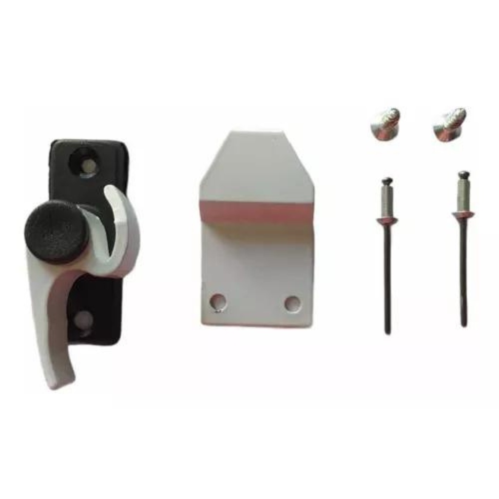 Trinco Fecho Caracol Meia Lua Japones Janela Alumínio branco em Oferta na Shopee