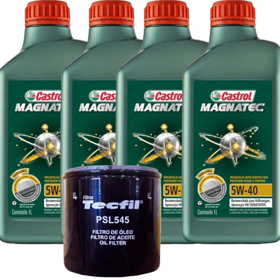 4 Lts Castrol 5w40 Sintetico 508.88 + Filtro Psl545 UP