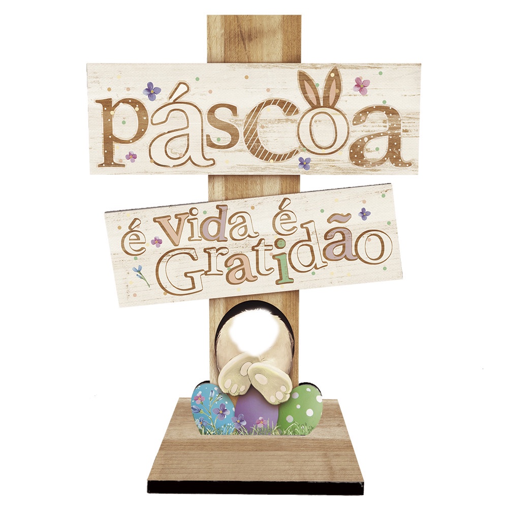 Decoração De Mesa - Páscoa É Vida... - 17 X 22,8 Cm