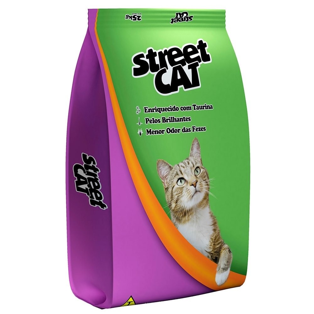 Ração Street Cat Gatos Adultos 25kg em Oferta na Shopee