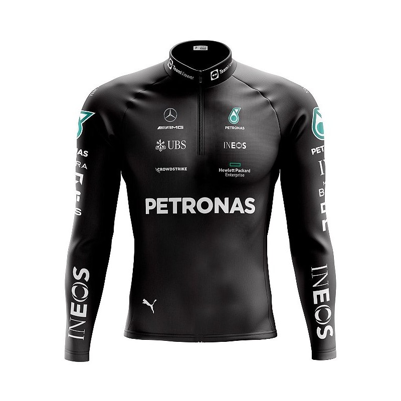 CAMISA CICLISMO MASCULINO PETRONAS INEOS COM BOLSOS UV 50+ em Oferta na Shopee