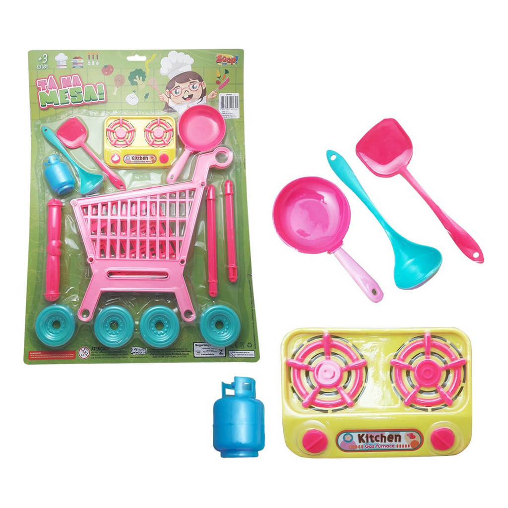 Brinquedo Tá Na Mesa Carrinho De Mercado+ Acessórios 603
