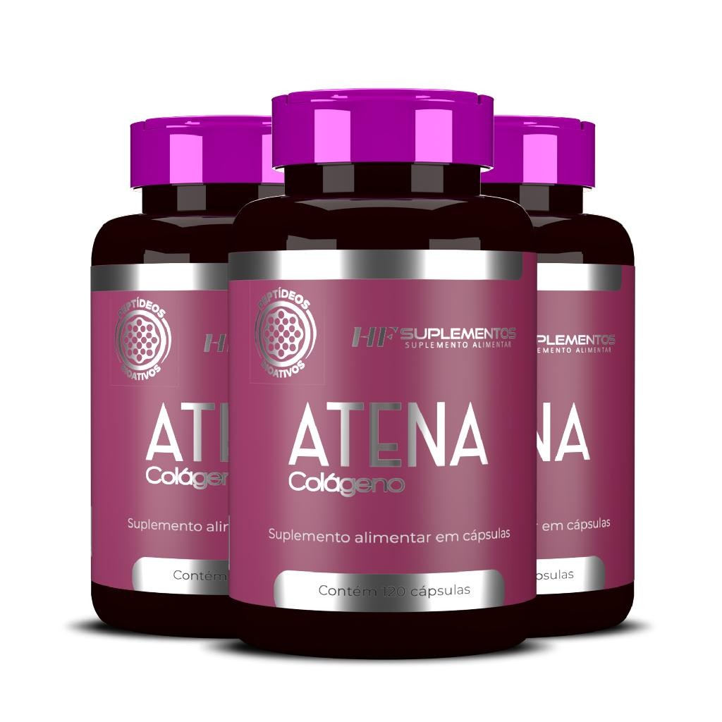 3X ATENA PEPTIDEOS BIOATIVOS DE COLAGENO 120 CAPS HF SUPLEMENTOS