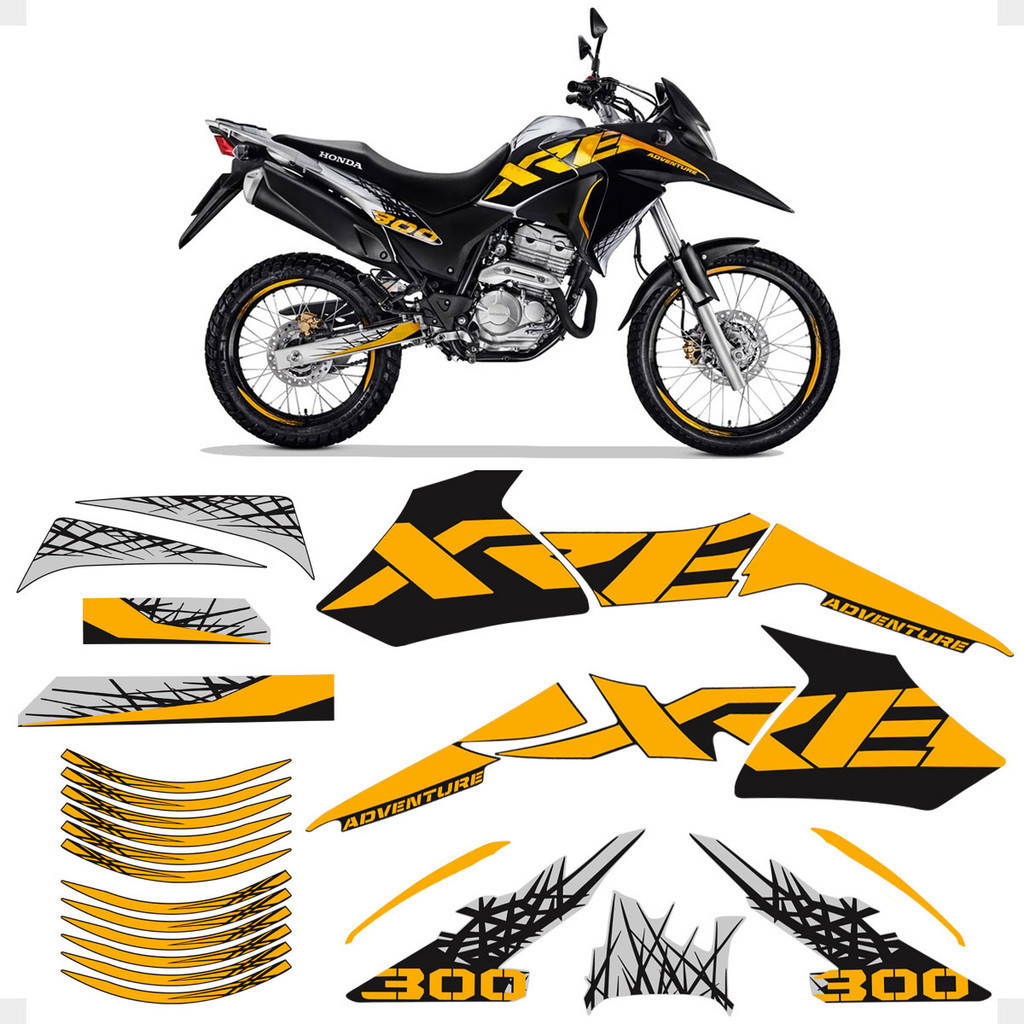 Kit Adesivos Moto Honda Xre 300 Adventure 2009/2018 Laranja