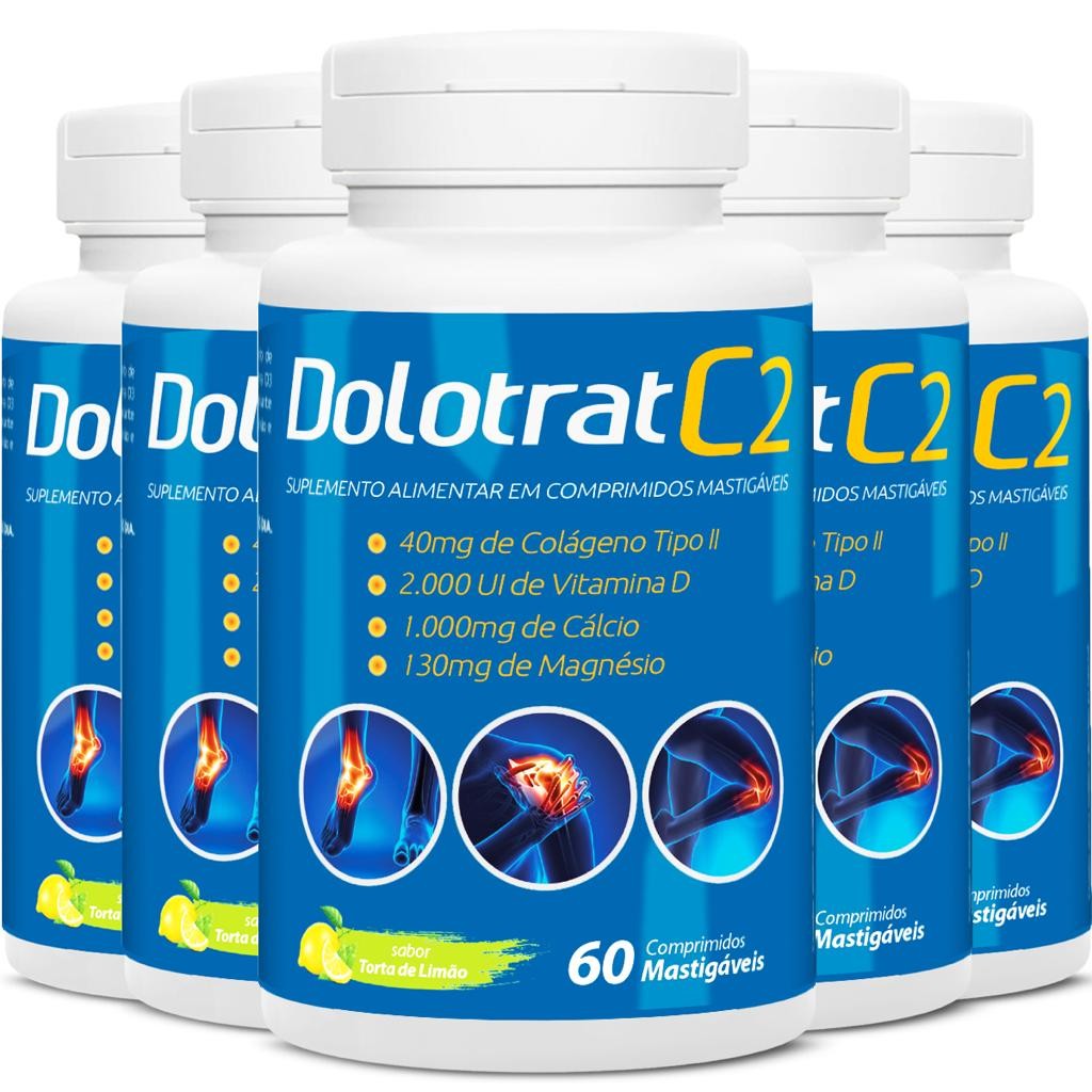 5X COLAGENO TIPO 2 COM VITAMINA D + MAGNESIO + CALCIO 60CPS