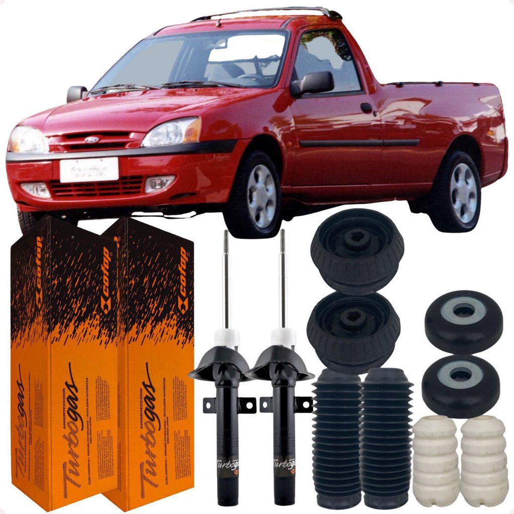 Kit Amortecedor Coxim Batente Dianteiro Courier 1.3 1.4 1.6 Endura Zetec 1997 a 2013 Cofap