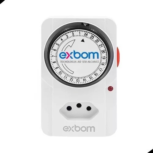 Temporizador Timer Analógico Energia com Plug Liga E Desliga Bivolt