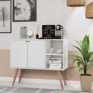 Buffet Aparador Rack Sala Cozinha 2 Portas Pés Retrô Madeira Móveis Bonatto em Oferta na Shopee