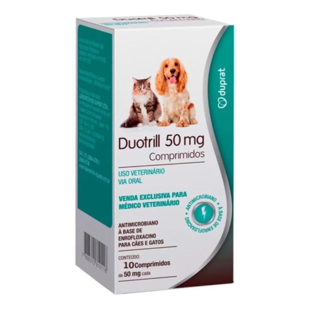 Duotrill 50 MG Duprat Blister C/ 10 Comprimidos Cães e Gatos